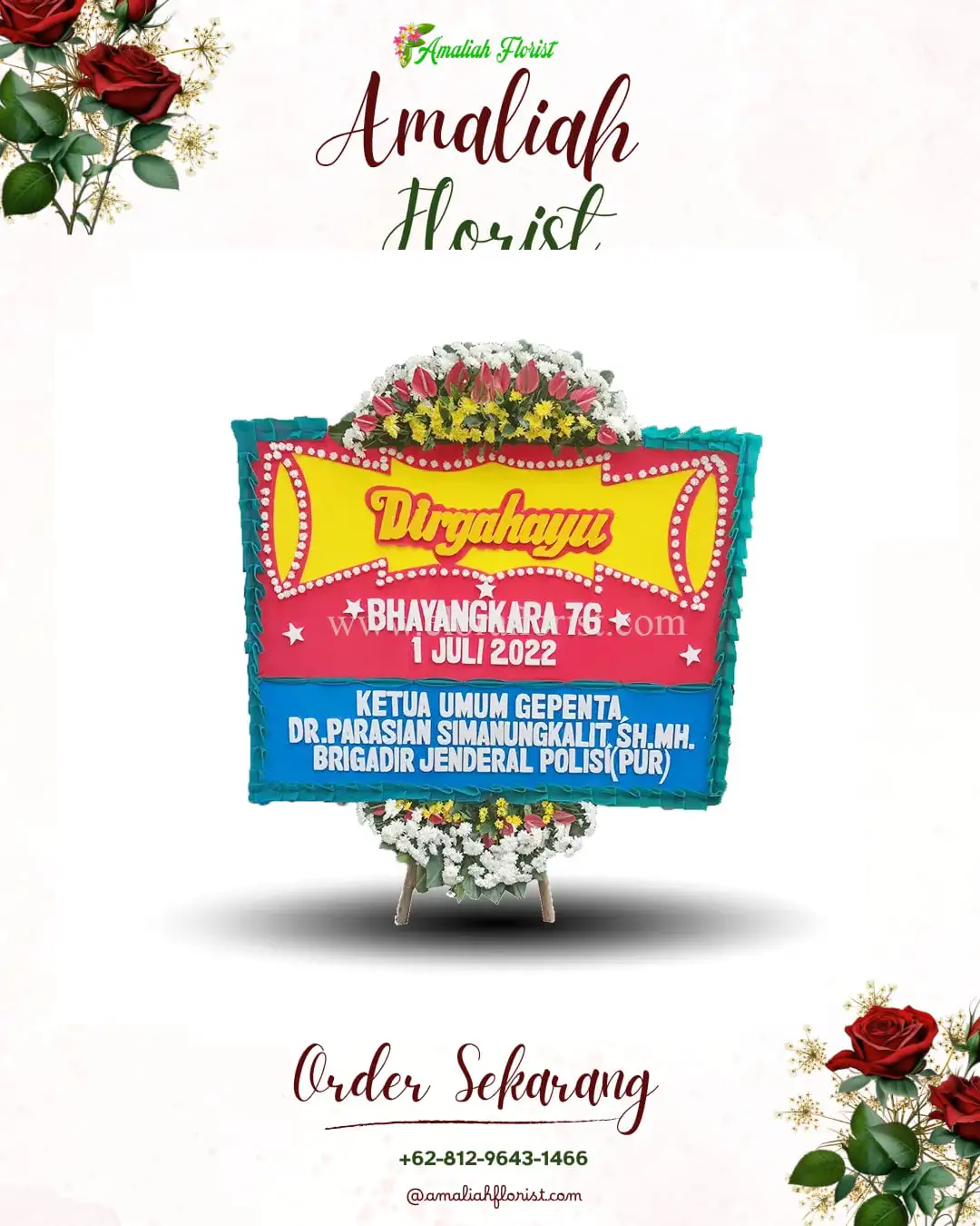 Papan Bunga HUT Ulang Tahun Flores Timur